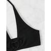 Černá bikiny s halter krkem a detaily kroužku ve tvaru srdce Dvoudílné plavky