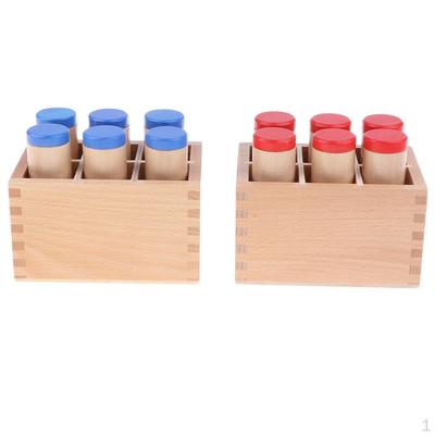 Montessori Sensorial Material Toy - Sound Cylinder Box Set Wooden Children Kids Early Learning