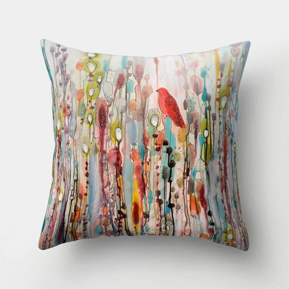 Vintage Flower Pillowcase Interior Decoration Office Living Room Home Pillowcase