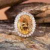 Natural Citrine Amethyst Colored Treasure Necklace Women'S Millennium Cut S925 Sterling Silver Pendant Light Luxury High-End Jewelry