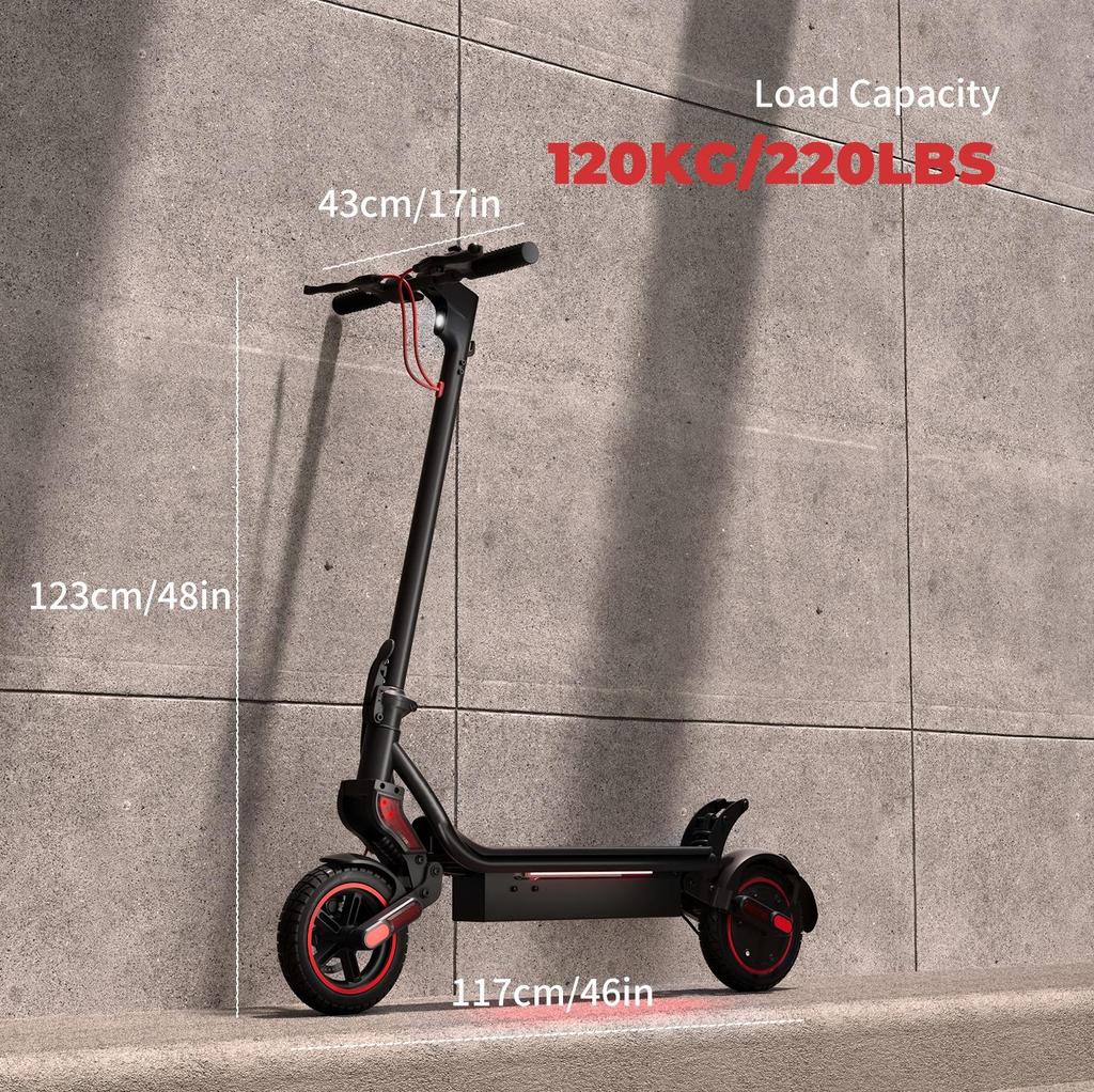 W8 Electric Scooter 750W Motor 48V14Ah Battery, 40km/h Max Speed 9.3” Off-Road Tires, Triple Brake with App Dual Suspension Escooters