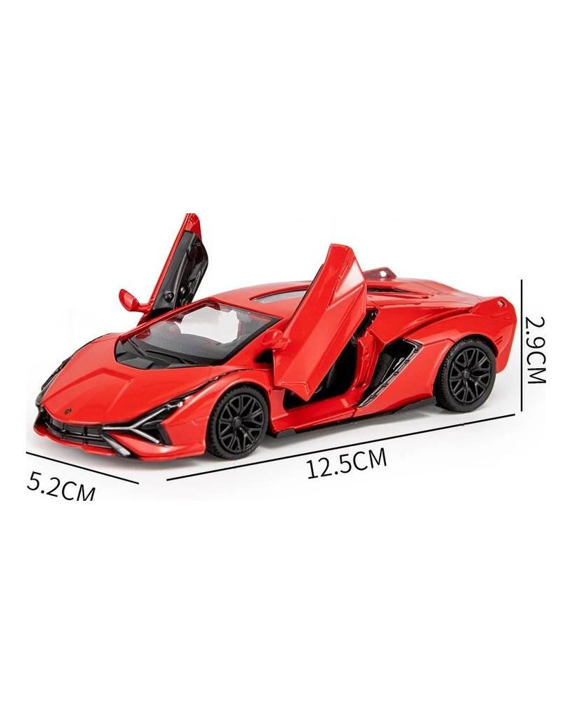 5 Inch Metal Car Simulation Diecast & Toy Vehicle Lamborghini Sian Supercar RMZ City 1:36 Alloy Model Gifts For Children