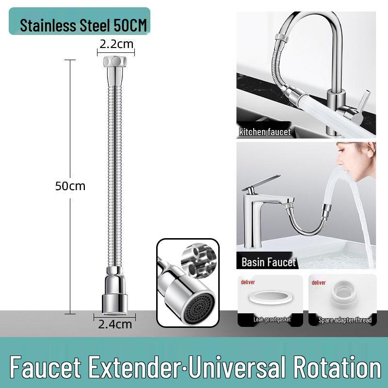 Universal Bendable Faucet Extender: Splash-Proof Aerator for Home Use