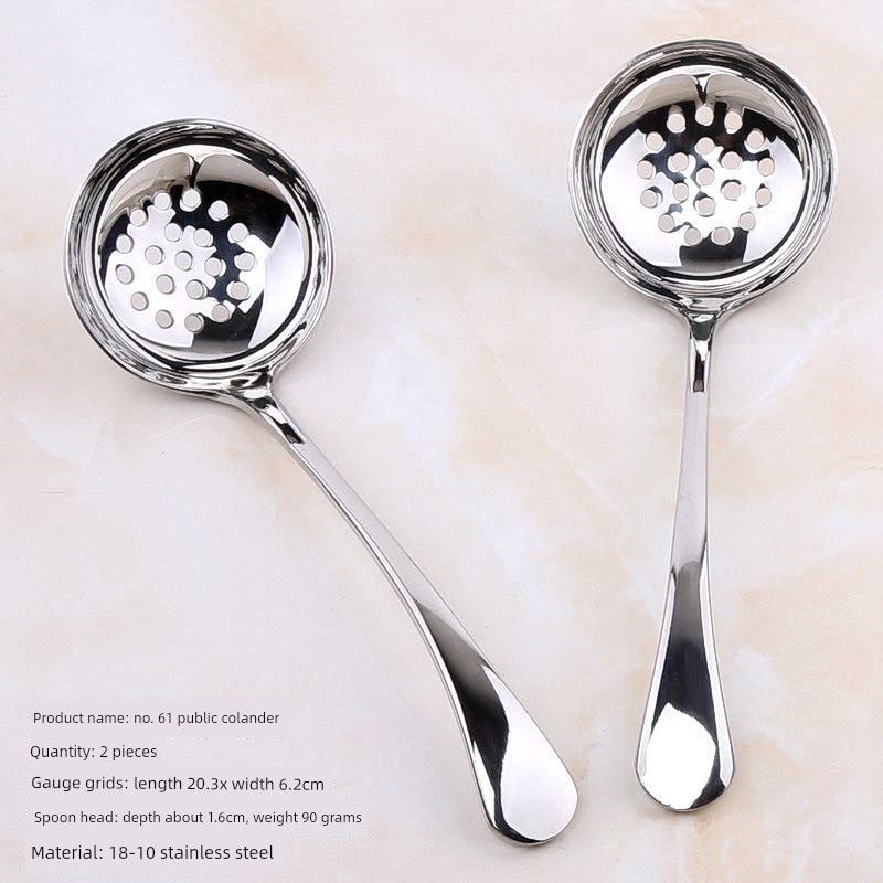 Household Soup Spoon 304J Stainless Steel Spoon Large Head Deepened Soup Spoon Dining Spoon Kitchen Soup Spoon Noodle Spoon