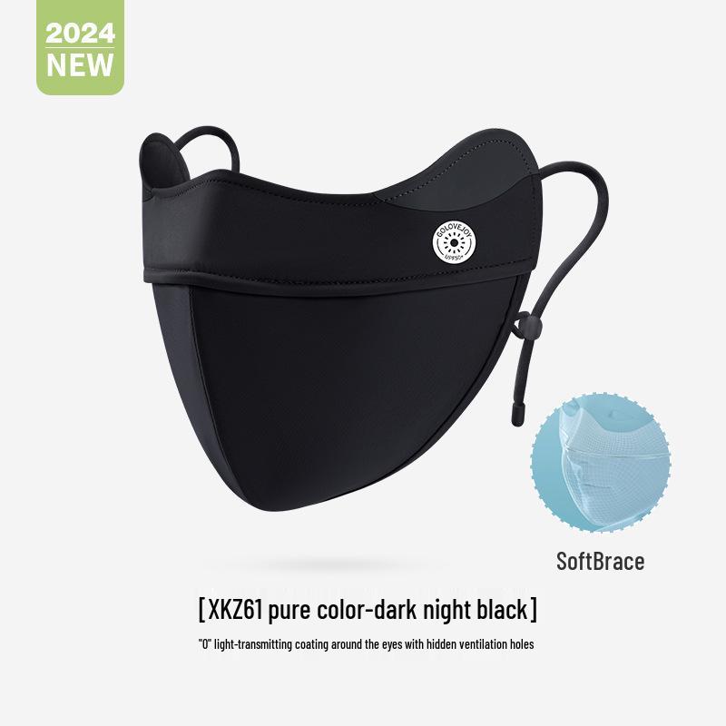 Gudeng Women's Ice Silk Sunscreen Mask: Breathable, UV-Protection, Summer Blush Face Mask with Eye Corner Protection (XKZ42)