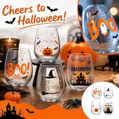 Halloween Tumbler 420ml Stainless Cup with Lid for Cold Drinks