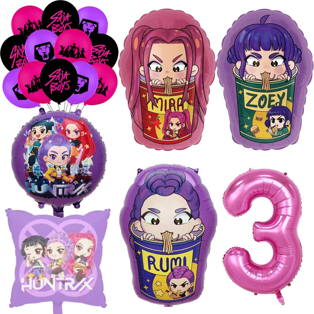 Idol Boy Kpops Demoni Vânător Petrecere de Ziua Decor Veselă De Unică Folosință Față de Masă Pahar Farfurie Balon Petrecere Baby Shower Consumabile