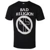 Bad Religion - How Could Hell Crossbuster Patroon Bedrukt T-shirt Hardcore Punk Stijl Band T-shirt voor Dagelijks en Concert Kleding