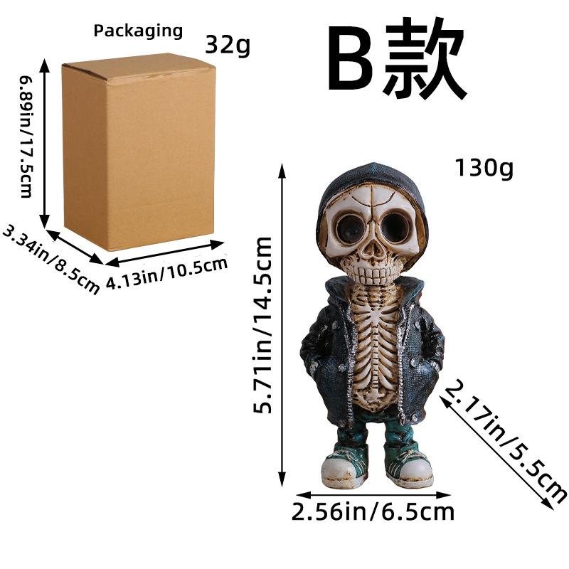 Cool Skeleton Figurines, Stylish Resin Decorative Dolls