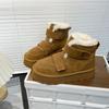 Velcro Thick-soled Snow Boots Women's New Winter Velvet Warm Leather Bread Cotton