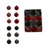Christmas Ball Red Flocking Painted Ball Christmas Tree Decoration Hanging Ball 12 6cm Christmas Flannel Ball