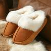Warm cotton slippers winter piled thickened indoor home non-slip couple cotton shoes