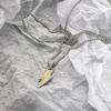 Charm Necklace Shine Full Zircon Lightning Necklace For Women Men Iced Out Chain Hip Hop Party Jewelry Accessories