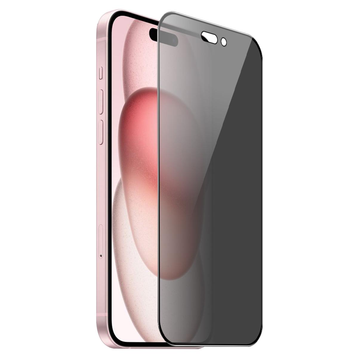 

ENKAY HAT PRINCE For iPhone 15 Silk Printing Film Anti-peep Anti-fingerprint Screen Protector As Shown A