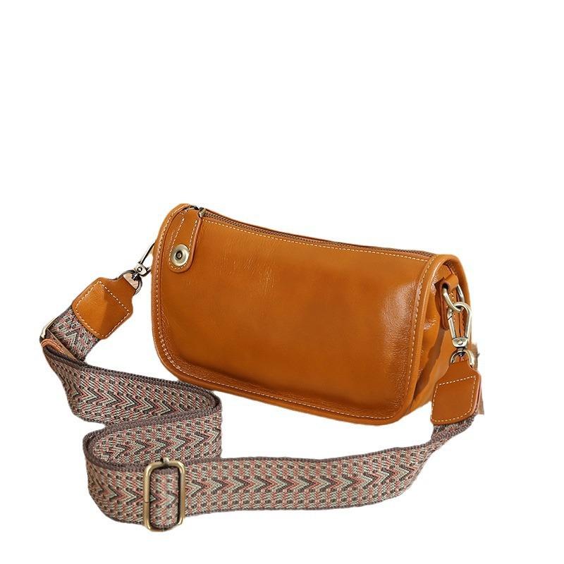 New Genuine Leather Women's Bag Fashionable and Versatile Niche Design Cowhide One-shoulder Crossbody Bag for Women