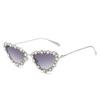 Luxury Rhinestone Cat Eye Sunglasses for Women Vintage Rimless Triangle Sun Glasses Men Outdoor Retro Eyewear  UV400