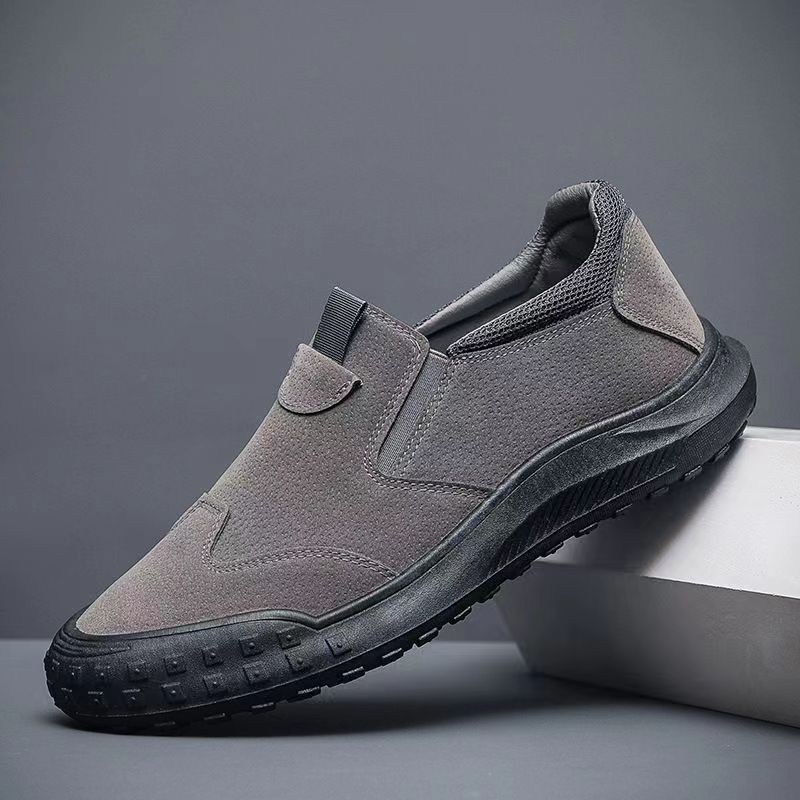 Spring Men's Shoes Round Head Korean Version Trend Casual Work Work Shoes One Pedal Labor Insurance Shoes Men's Shoes