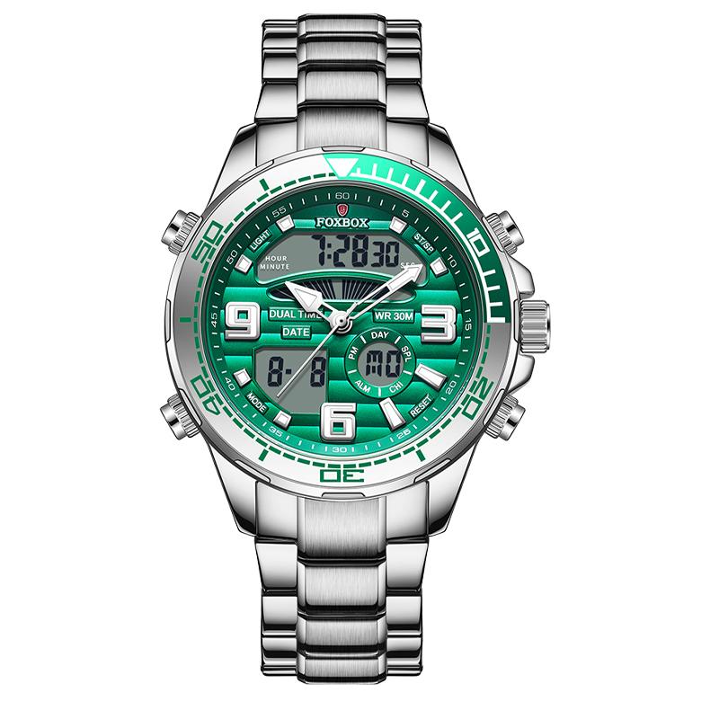 FOXBOX Digital Men Military Watch Waterproof Wristwatch LED Quartz Clock Sport Watch Male Big Watches Men Relogios Masculino+Box