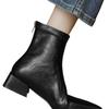 Pointed Elastic Boots - New Autumn-winter Style, Thick Heel, Short Boots, Women's Retro Shoes