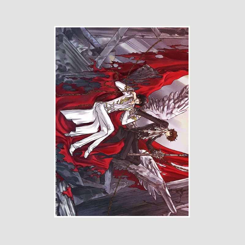 

White Paper Класичне аніме Code Geass Lelouch of The Rebellion Плакат Ретро Плакати та принти Малюнок Wall Art Decor DIY Home Room Decor Painting 30x21cm
