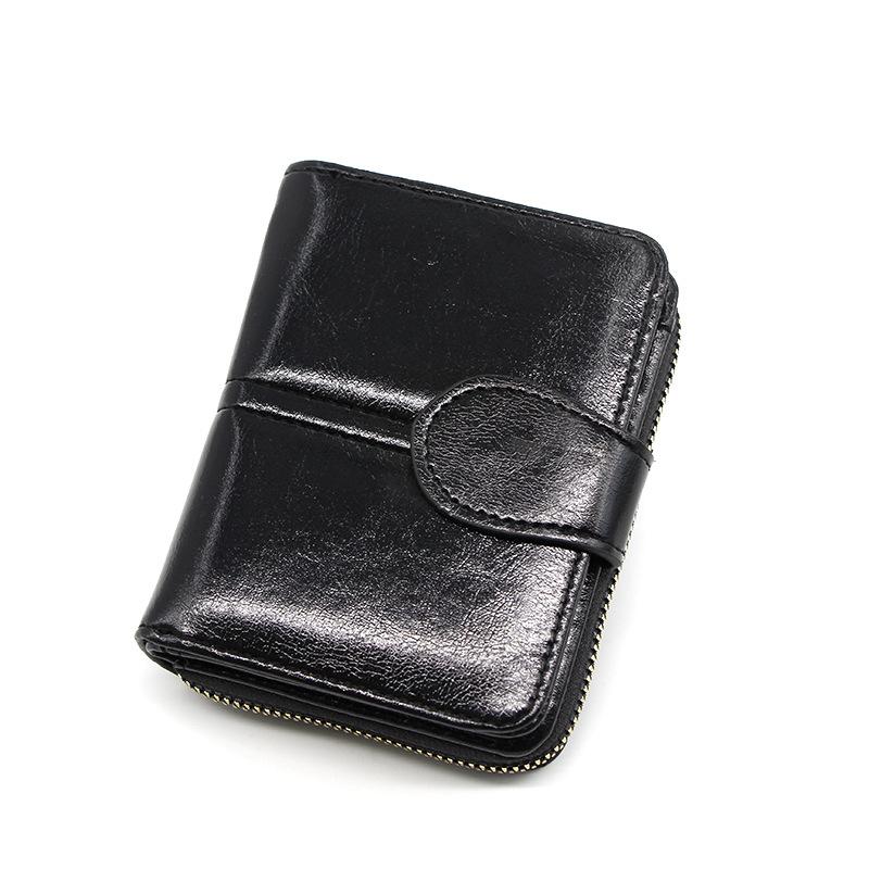 Damen Portemonnaie Pu Leder Reißverschluss Einfarbig Kurze Geldbörsen Für Frauen Luxus Designer Multi Karten 2 Faltbare Kartenhalter Carteras