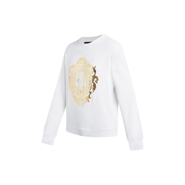 VERSACE JEANS COUTURE Sweatshirts Men's White Crew Neck Moderate B7GWA73F-30453-K41