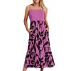 Damen Long Beach Casual Elegant Spaghettiträger Maxikleid Floral Low-Key Fließendes Bohemian Kleid