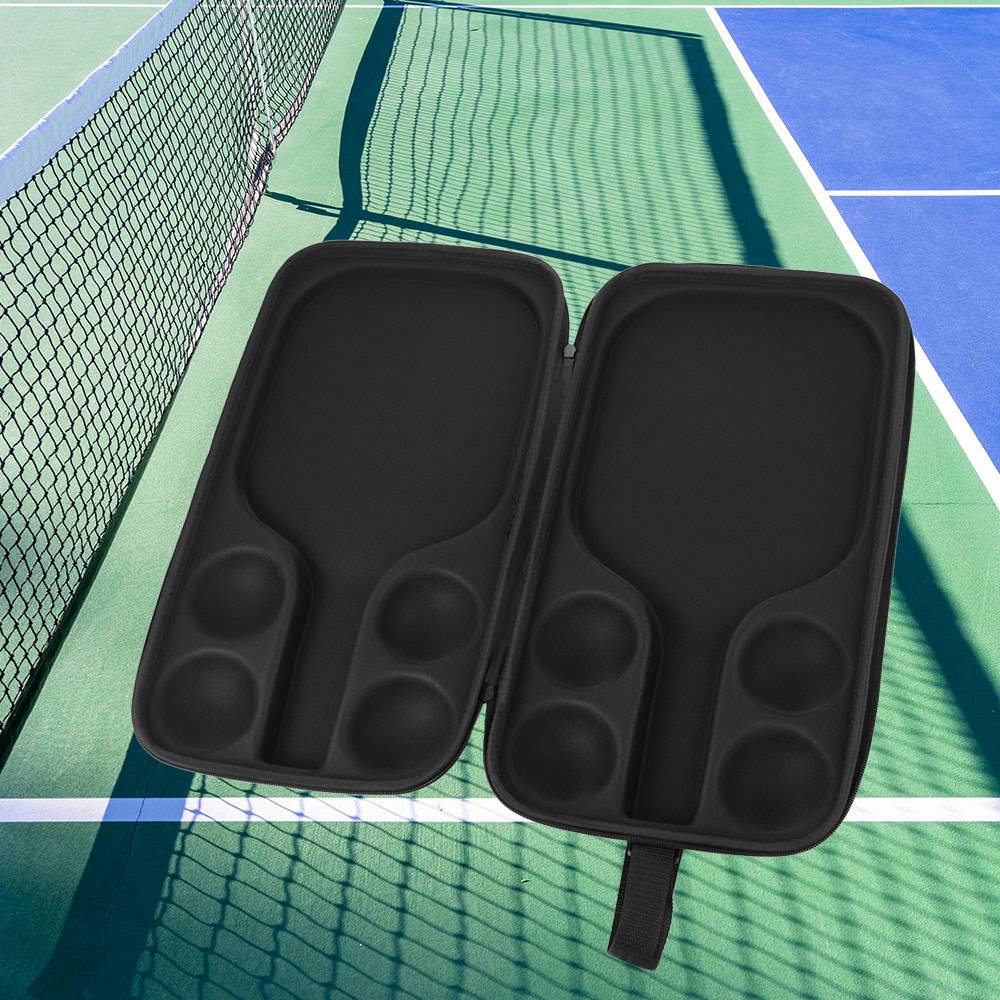 Waterproof Table Tennis Racket Bag Portable Racket Organizer  Holds 2 Paddles and 4 Balls