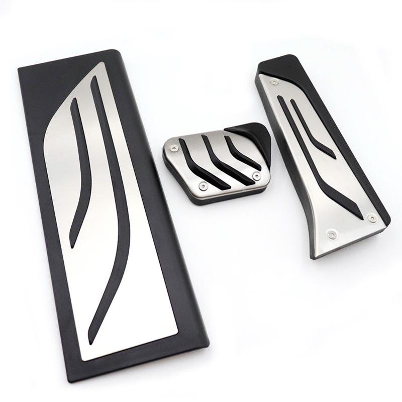Non-Slip Pedal Covers for 18-20 BMW X3: Accelerator, Brake, Rest Area Modification.