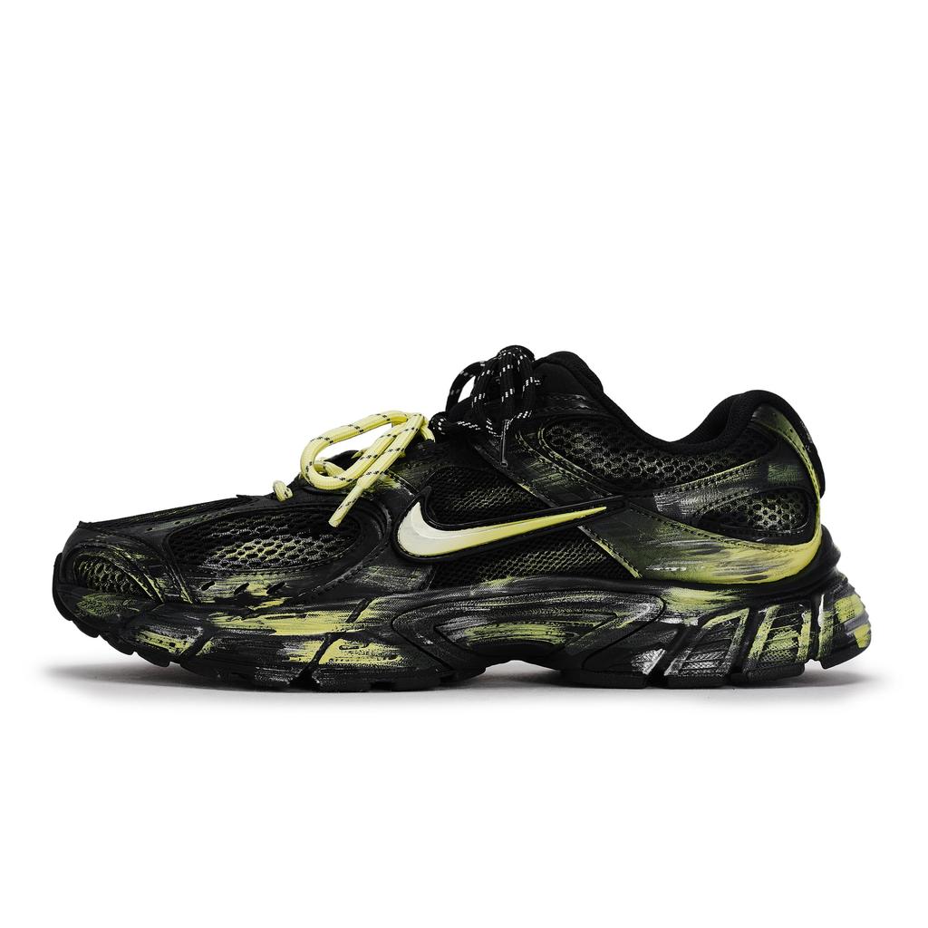 Nike V5 RNR Abrasion Resistant Low top Running Shoes Men's Black Silver Yellow HJ5228-001(Team80-SBOX)