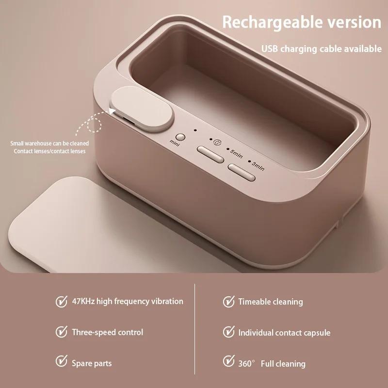 Xiaomi 48Khz Cleaning Machine Ultrasonic Cleaner Double Bin Vibration Full Cleaning Jewelry Household Adjustable CleanerNew