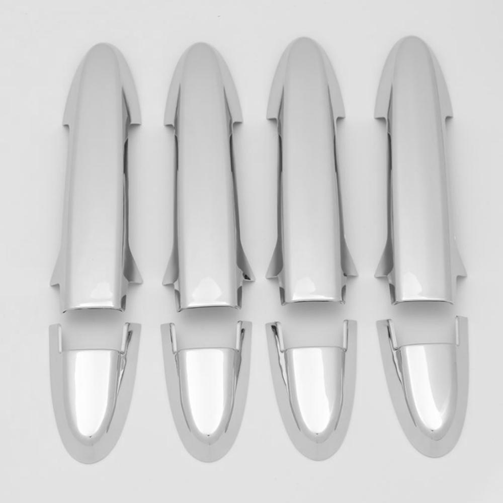 Chrome silver Side Door Handle Cover Trim for Honda JAZZ FIT 2014 2015 2016 2017 2018 without smart entry