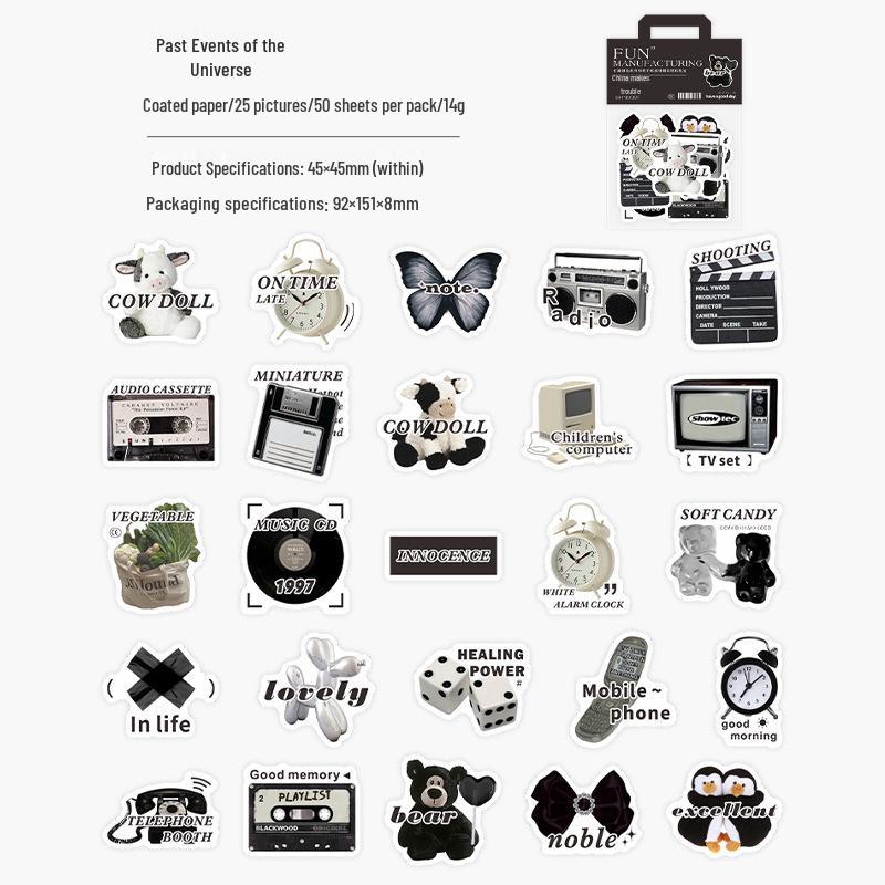 Beautiful Day Sticker Pack: Korean Style Planner DIY Decorative Stickers, 50 Sheets, 6 Designs