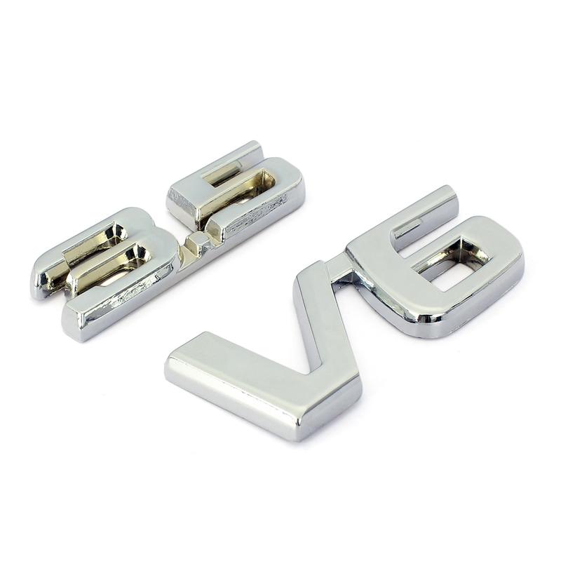 BXK3 ABS Plastic Chrome 3.5 V6 Letters for honda corsstour Car Fender Door Sticker Emblem Badge Logo 3D