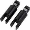 Black Motorcycle Footpeg Supports Extensions Kit Foot peg Mounts Clevis Fit for Harley Male Mount Sportster Dyna Touring Electra Road Street Glide