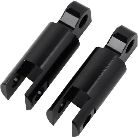 Black Motorcycle Footpeg Supports Extensions Kit Foot peg Mounts Clevis Fit for Harley Male Mount Sportster Dyna Touring Electra Road Street Glide