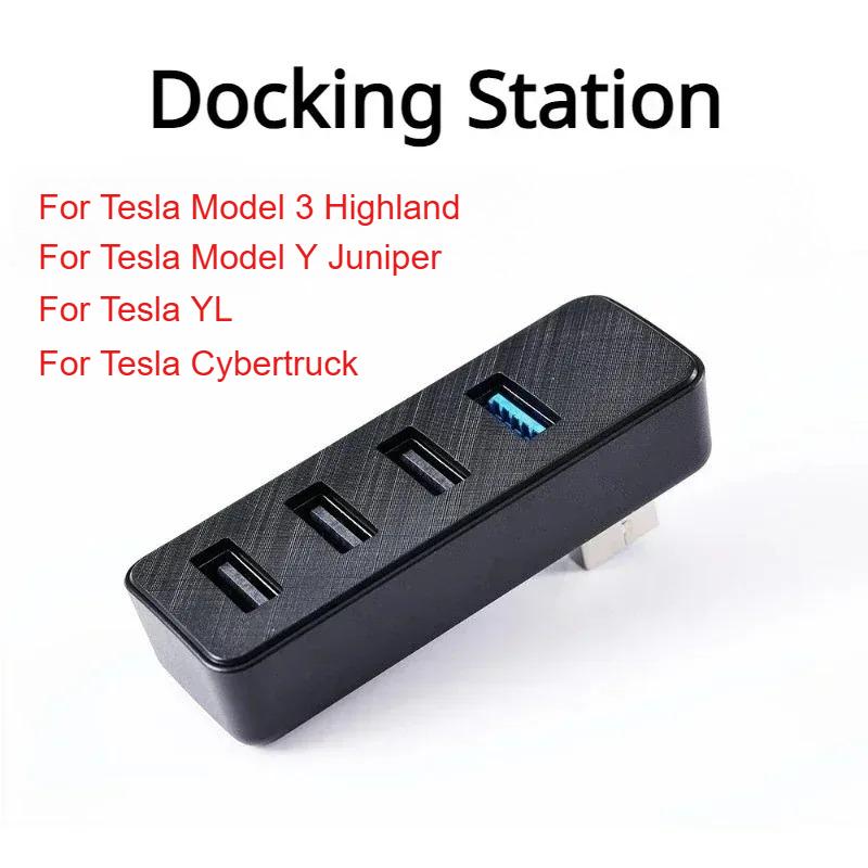 HUB for Tesla Model 3 Y Glove Box Docking Station USB Expansion Connect Games Ambient Lights Model3 Highland ModelY Juniper YL