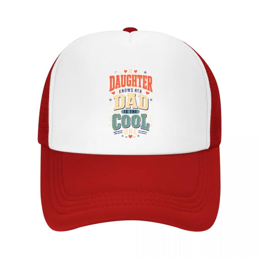 Proud Daughter Dad Quote Typography Mesh Baseball Cap Casual Hat Outdoor For Womens Unisex FeUnisex