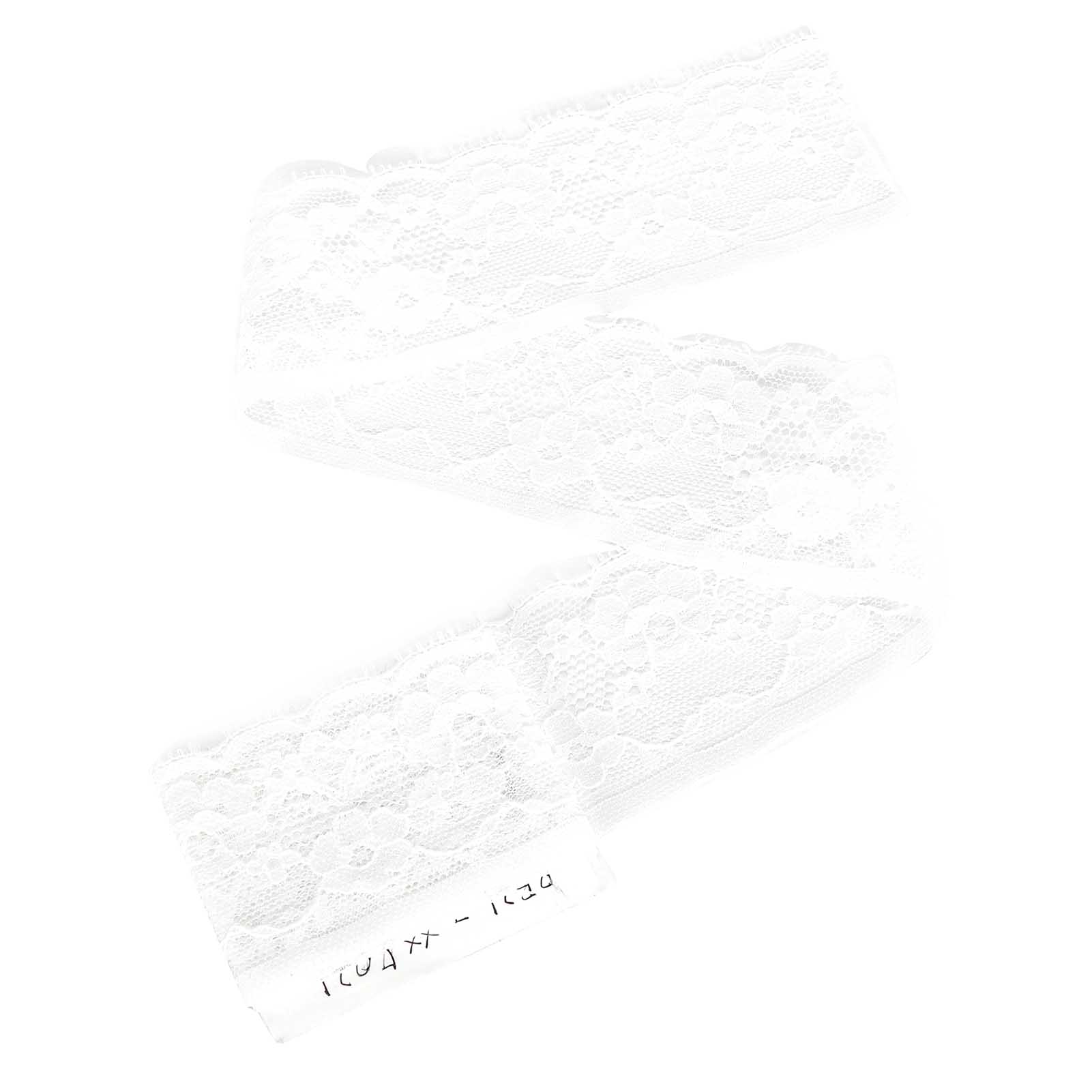

Floral Pattern Lace Ribbon Picot Edge Decorating Clothing DIY Crafts 10 Yard 5cm Width White