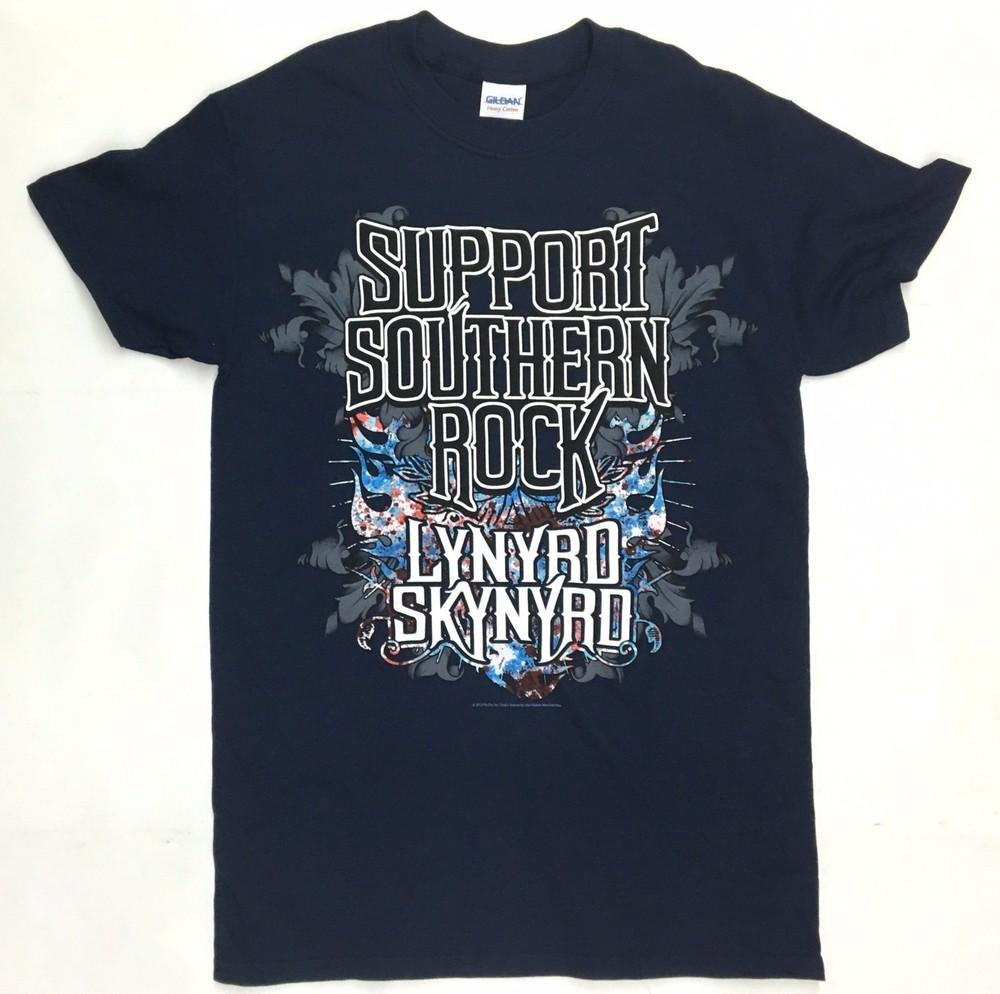 Tricou Lynyrd Skynyrd SUPPORT SOUTHERN ROCK NOU S-2XL Licențiat amp Oficial