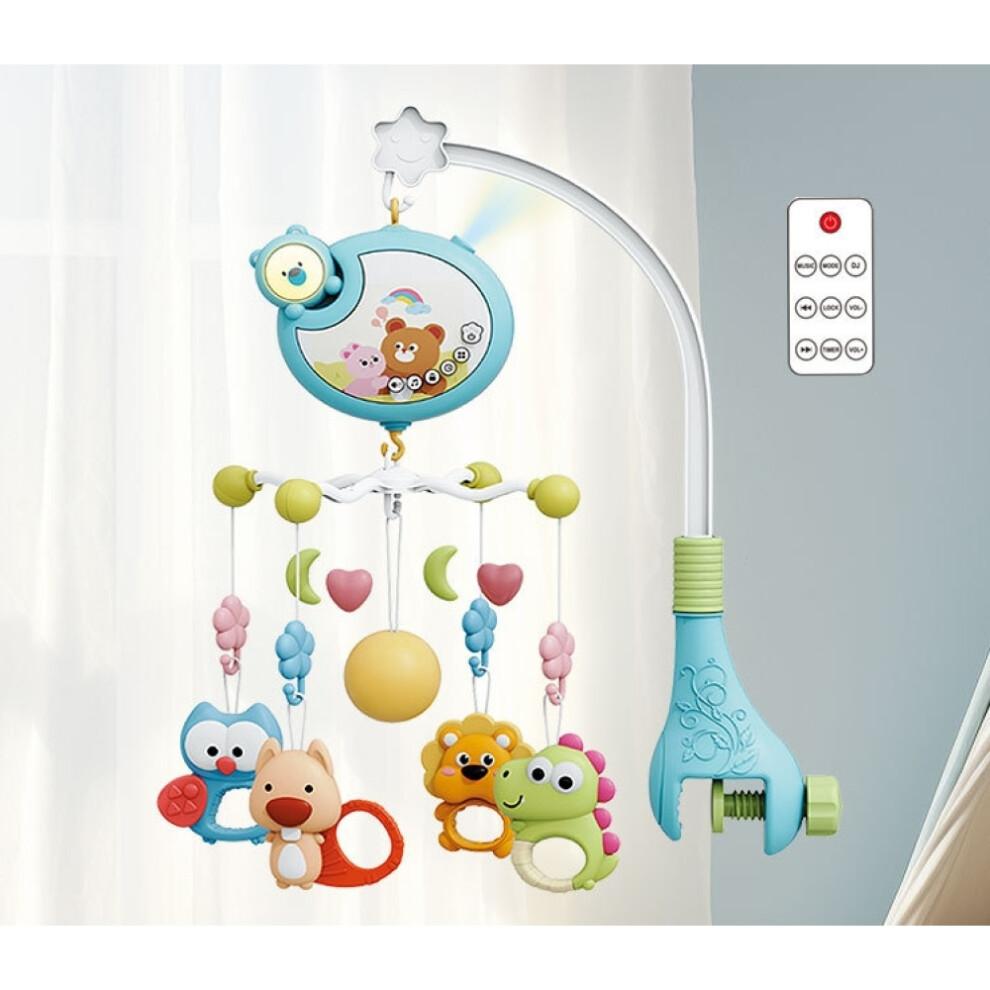 EseeAier Baby Musical Crib Mobile with Night Lights and Rotation, Rattles, Remote Control,Comfort Toys for Newborn Infant Boys Girls Toddles