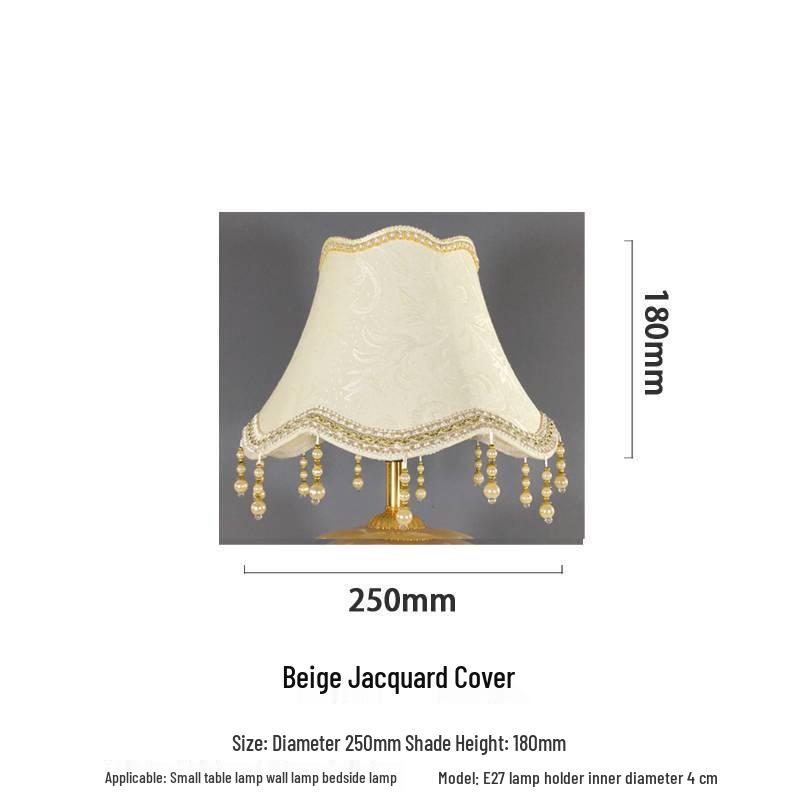 Тканевый абажур с бисером E27 для настольных, напольных, настенных и прикроватных ламп