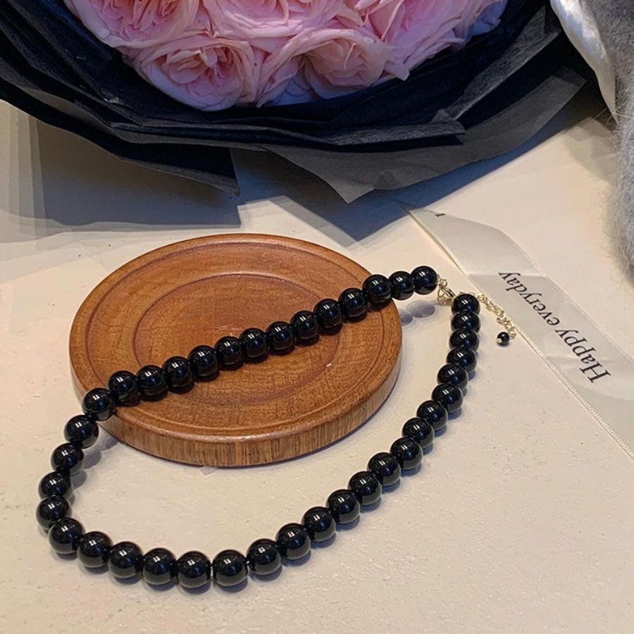 

Тренд Элегантные Ювелирные Изделия Свадебное Большое Жемчужное Ожерелье для Женщин Модное Черное Ожерелье-Чокер из Искусственного Жемчуга N0455 6MM чёрный