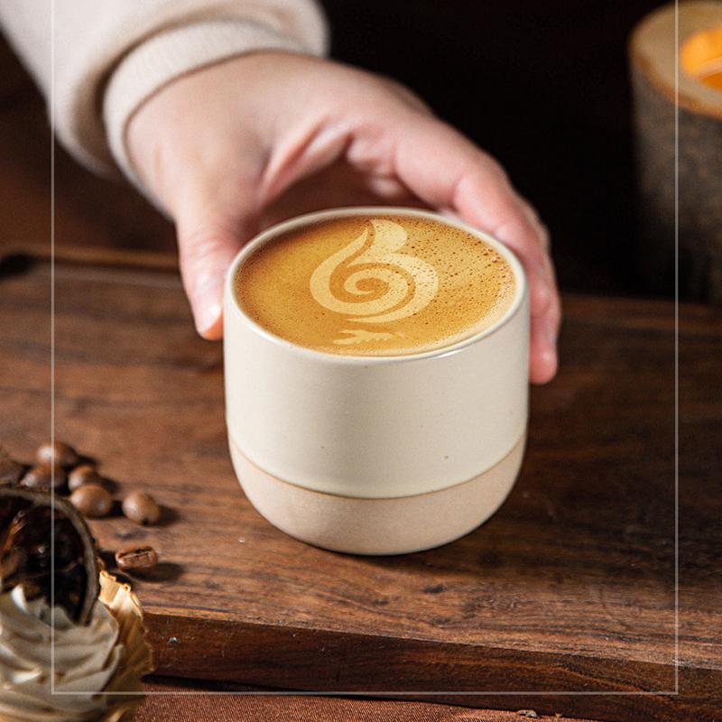 100/180/230ml Ceramic Cup Vintage Coarse Pottery Coffee Cup Japanese-style Cafes Drinkware for Espresso Cappuccino Kung Fu Tea