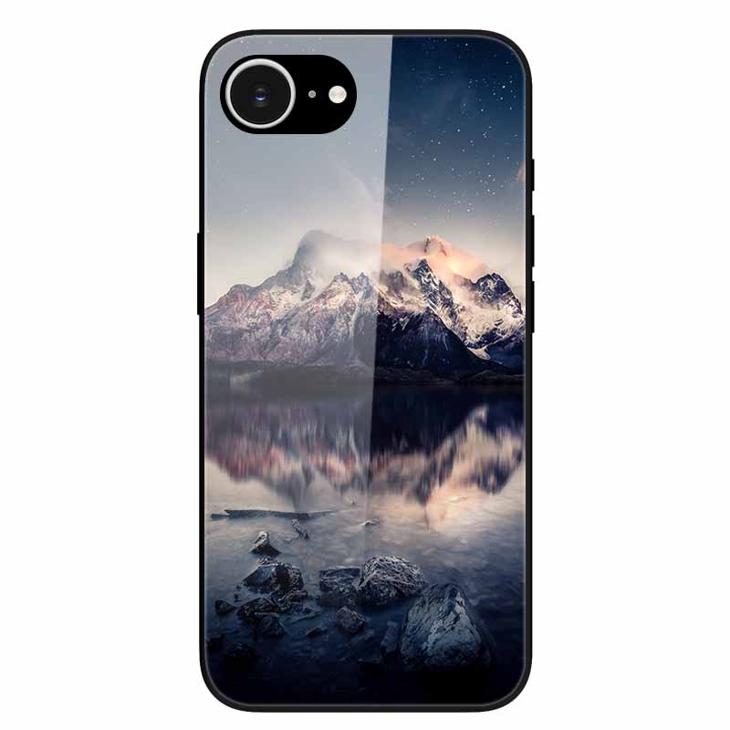 For iPhone 16E 2025 Case Black Bumper Tempered Glass Hard Phone Cases for iPhone16e 16e Back Cover for iPhoneSE SE 2025 Cool New