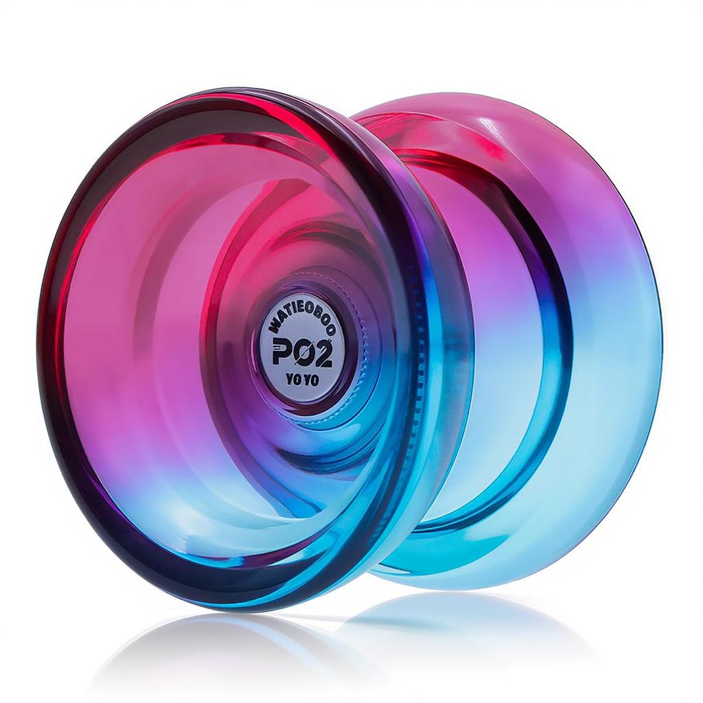 WATIEOBOO P02 Responsive To Suitable for Beginners and Advanced PC Toy Set Yo-Yo 2-Color Set, Non-Responsive Switchable, Adults, Large-Diameter Yo-Yo