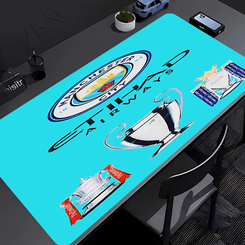 Manchester City Football Club Mauspads - Rutschfeste Gummibasis, Glatte Oberfläche für Arbeit, Gaming, Büro und Zuhause, Schreibtisch-Mauspad