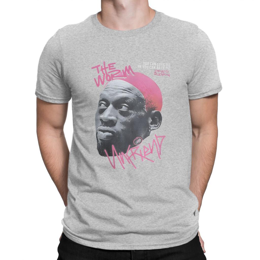 Dennis Rodman T-Shirts Men  Cool Cotton Tees Round Collar Short Sleeve T Shirts Party Clothes