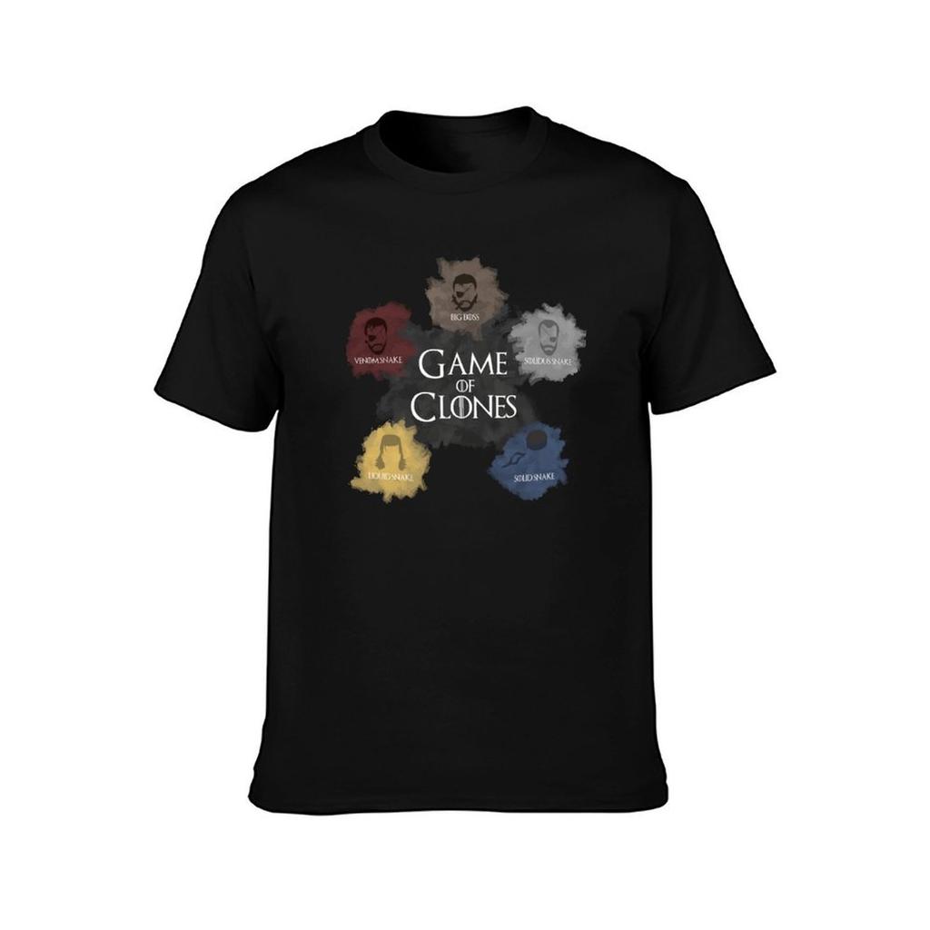 Game of Clones Metal Gear T-shirt herr t-shirts hög kvalitet lyxmärke roliga t-shirts bomulls-T-shirt