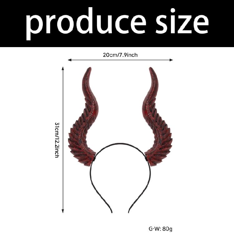 Gothic Style Adjustable Devil Horn Headbands Elegant Hair Accessory For Women Men Parties Weddings